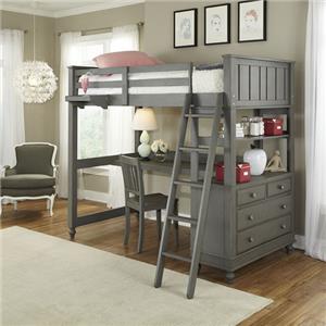 Twin Loft Bed with Desk
